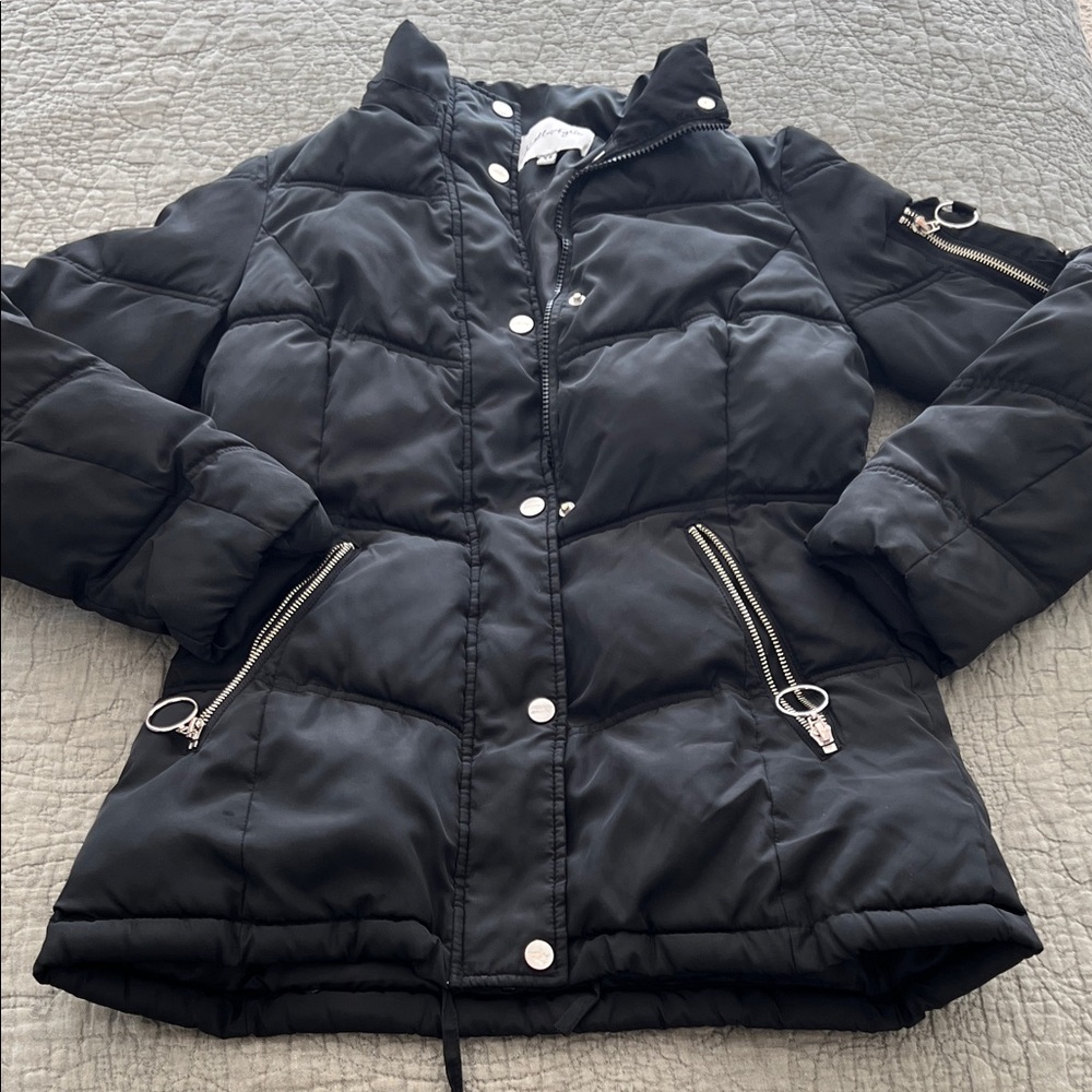 Kendall & Kylie Black Jacket with Silver Details